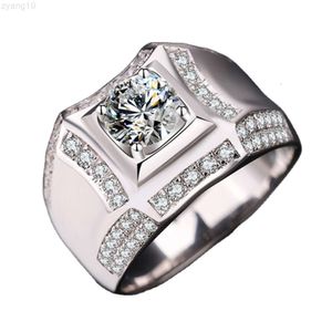 Xingyao Jewelry 18k White Gold Moissanite Wedding Ring Mens Ring