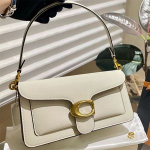 Designer Bag Tabby Luxury Shoulder Bags Womens Handbag White Brown Black Leather Flip Buckle Crossbody Bag Fashion Märke Handväskor Högkvalitativ guldspänne