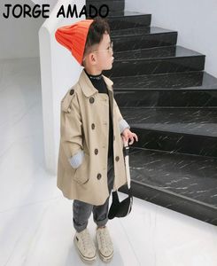 Bambini Trench e Impermeabili Cappotto 2020 Autunno Del Bambino Delle Ragazze Dei Ragazzi Cachi Casual Outwear Monopetto Cappotto di Polvere Allentato Della Ragazza del Ragazzo Vestiti E66063309482