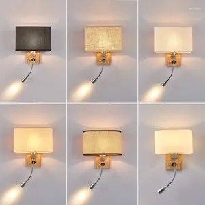 Vägglampa modern inomhus led kreativt sovrum sovrum med switch gränssnitt el trasa belysning bar badrum dekor