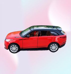 132 Skala för Range Rover Velar Diecast Alloy Metal Luxury SUV Car Model Collection Offroad fordonsljus Toys LJ2009304179461