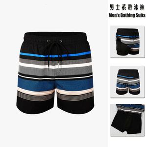 Double Layered Swimming Fashionable Loose Fitting Beach Pants for Soaking in Hot Springs to Prevent Awkwardness and Increase Weight. Plus Size Mens Clothing