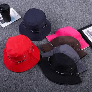 Moda balde chapéu das mulheres dos homens unisex algodão balde chapéu dupla face boonie bush boné viseira sol pescador gorras2904