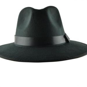 Whole-YOCCAS Lungo Il Cappello Invernale Vintage Jazz Cap Visiera da palco Uomini Britannici Sombreri Para Hombres Cappelli Fedora Neri per Uomo222h