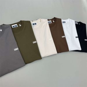 Camiseta casual pequena da marca KITH solta grande com estampa de gola redonda de verão para homens e mulheres, casal de mangas curtas