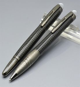 Caneta rollerball de fibra de carbono preta de alta qualidade, caneta esferográfica, material de escritório, material de escritório, opções suaves, pens5631095