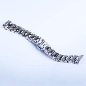 24mm Watch Band för Panerai Luminor Armband Heavy 316L rostfritt stål Watch Band Ersättningsband Silver Double Push Clasp 253s