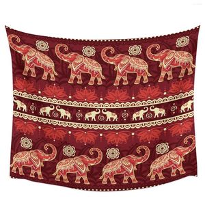 Tapissries India Animal Elephant Flower Hippie Tapestry tyg vägg hängande strandrum dekor tyg mattan yogamattor mattor