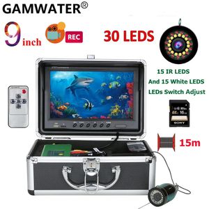 Gamwater Winter Fishing Camera Przenośna podwodna podwodna Fish Fish 9HD DVR Monitor IP68 Wodoodporny 1080p Fisherman Video Camera 240227