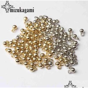 Ketten Golden Silber vergoldet CCB Runde Kugel Schwanz Extender Kette Charms Perlen 200 teile/los 36 mm für DIY Schmuck Armband Zubehör4023118 D DHEV6