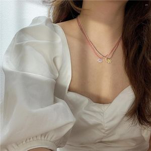 Колье Красочный сладкий акриловый кулон для вечеринки Женское ожерелье-чокер из бисера Дейзи