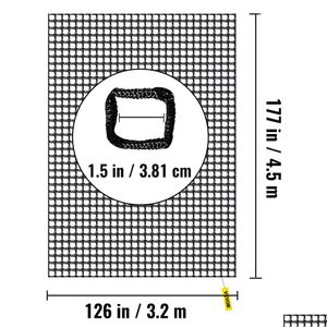 Giochi all'aperto Attività Arrampicata Rete di carico 14 8 X 10 5 Ft Parco giochi Poliestere Doppi strati Outdoor W 500Lbs Consegna di caduta di peso Dhjvo