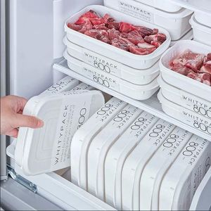 Storage Bottles Kitchen Refrigerator Food White Containers Fresh Box Sealed Organizer