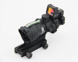 Escopo iluminado verde com fonte de fibra estilo ACOG 4X32 com RMR Micro Red Dot6042295