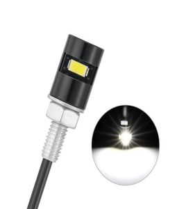 10 pçs motocicleta luzes diurnas led luzes da placa de licença smd 5630 carro auto frente cauda número lâmpadas estilo parafuso parafuso branco2741658