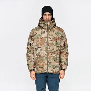 Piumini tattici da uomo ispessiti con cappuccio antivento calore esterno soffice parka classico versatile impermeabile traspirante cappotti larghi Arc