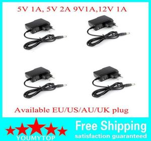 100PCS AC Converter Adapter DC 5V 2A 5V 1A 9V 1A 12V 1A Power Supply Charger EUUS plug7476921