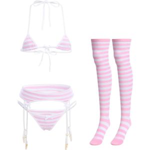 Cute Sexy Anime Lingerie Bra and Panty Set Lolita Cosplay Micro Underwear Suit Kawaii for Women 240305