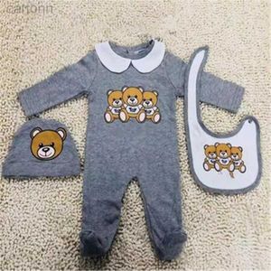 Footies çocuklar bebek giysileri moda yenidoğan bebek atlayıcılar bebek erkek kız tulumlar önlükleri başlık kıyafetler seti 0-18 ay 240306