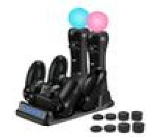 PS4 4-in-1-Ladestation für Sony Playstation 4 PS4 Slim Pro PS Move Controller Ladegerät Aufbewahrung LED-Anzeige8940370