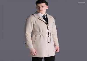 Men039s Trench Coats Mens Coat Luxury Medium Long Single Bestoded Khaki JacketsとPlus Size 6XL Men Casual Windbreaker Man Wi1120992