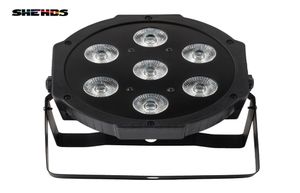 SHEHDS LED 7x18W RGBWAUV Par Light with DMX512 INOUT and Power IN OUT 6in1 stage light effect for Wash Effect DJ disco6962985