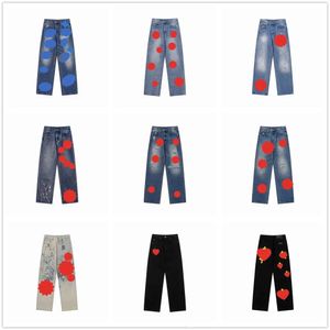 2023 Designer Jeans da uomo Chromes High Street Viola per uomo Ricamo Pantaloni da donna Oversize strappato Patch Hole Denim dritto CH Moda Streetwear Slim 13 85