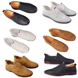 Freizeitschuhe für Herren, Frühling, neuer Trend, vielseitige Online-Schuhe für Herren, rutschfeste, weiche Sohle, atmungsaktive Lederschuhe für Herren, Größe 40