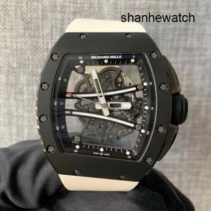 Швейцарские часы Женские часы RM Watch Мужская серия Механические часы с ручным управлением 50,23x42,7 мм Мужские часы Rm61-01 Черные керамические белые треки