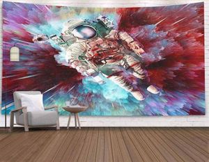 Astronaut tapestry vägg hängande trippy vägg tapestry universum tyg tapestries matta tunn sängäcke cover126032300617