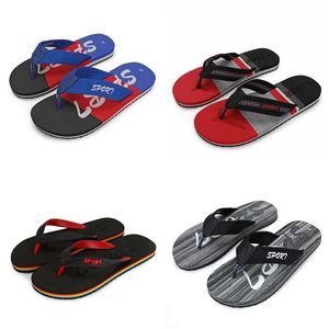 Slippers Spring Summer Red Black Pink Green Yellow Blue Brown Mens Low Top Breathable Soft Sole Shoes Flat Men GAI-4 GAI