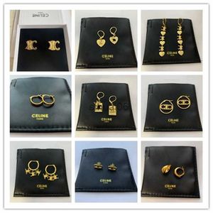 Stud ce Ear Stud luksusowe kolczyki projektant biżuterii klasyczne ozdoby marki Weddne przyjęcie Wysokiej jakości srebrne kolczyki hurtowe 240306