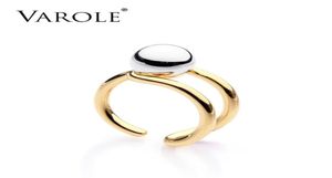 VAROLE Fashion Double Line Knotting Midi Rings For Women Gold Silver Color 100 Copper Anillos Ring Jewelry Bagues Mujer Anel 22018706818