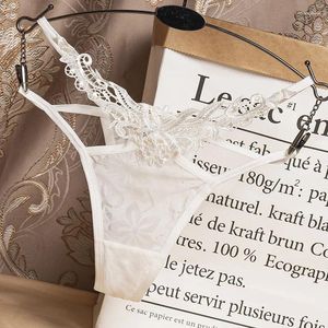 Women's Panties Lace Sexy Ladies Underwear Girls Thongs Hollow Thin Straps T Pants Cute Candy-colored Women