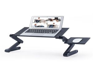 Scrivania per laptop regolabile in altezza Staffa di raffreddamento Supporto per laptop Lazy portatile pieghevole sollevatore per postazione di lavoro vassoio ergonomico per computer1532515