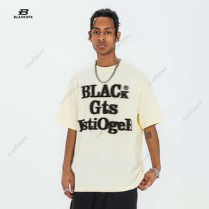 GTS American Letter Printed Street Short Sleeved T-Shirt 2024 Spring/Summer Rould Reck Massion Thirt T-Shirt Simple Disual For Men