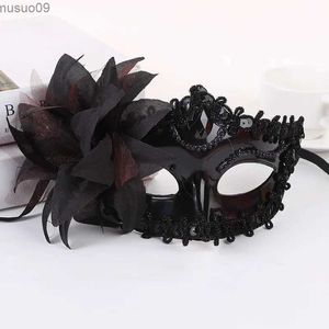 Designer masker hallowen prinsessa halv ansiktsmask maskerad boll lilja blomma mask party prinsessa sexig klänning mask