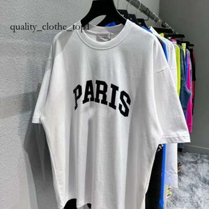 Fransa Paris Tasarımcı Pamuk Blend Tişörtleri Mektup Baskı Erkek Kadınlar Grafik Kısa Kollu Giysiler Sıradan Mürettebat Boyun Tees 3xl 4xl 5xl Yaz Tee Tesli Unisex 146