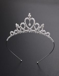 Vackra headpieces glänsande Crystal Bridal Tiara Party Silver Plated Crown Hairband Wedding Accessories6283391