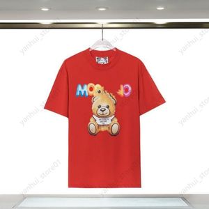 여성 남성 디자이너 T 셔츠 Sunmmer Tshirts 패션 레터 인쇄 짧은 슬리브 레이디 티 럭스 럭셔리 캐주얼 의류 탑 티셔츠 의류 의류 Moschino YHC