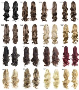 55cm Long Claw per i capelli Ponytail Straight Simulation Human Hair Exentions ponytails Bundles Kig CP3338396452