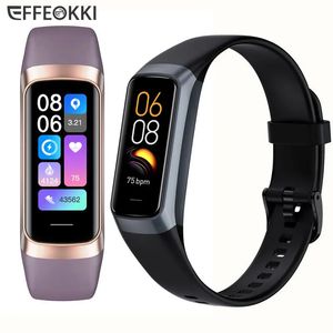 Smart Watch Men Women Smart Bracelet Wristband 1.1 Inch Amoled Heart Rate Waterproof Body Temperature Fitness Tracker Band 240304