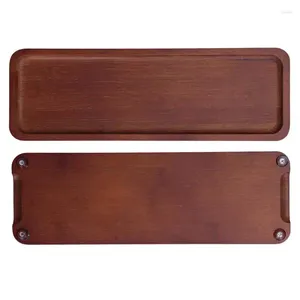 Tea Trays 33X11cm Bamboo Coffee Tray Serving Table Plate Snacks Food Storage Dish For Home Restaurant Shop