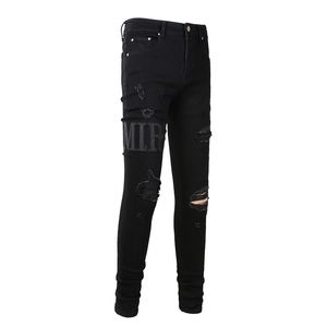 amirj jeans lyxdesigner jeans lappa samma stil som kändisar mäns stretchbyxor lila modemärke nära montering amirs jeans