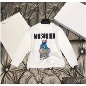 Hoodies Sweatshirts Lüks Tasarımcı Bebek Erkek Çocuklar Çocuk Moda Baskılı Çocuklar Günlük Sweatshirt Crew Neck Sonbahar Kış Giyim Dhxvr