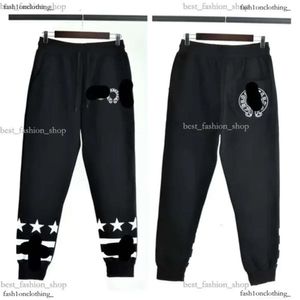 2024 America Street Chromees Hearts Calças de Impressão Sânscrita Masculina Alfabeto Sânscrito Outono Mulheres Cross Ch Sweatpants Ferradura Carta Impressão Calças M-2Xl 586