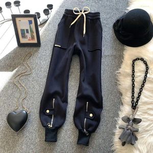 Calças femininas coreanas sweatpants mulheres moda harajuku preto corredores casuais streetwear calças y2k roupas hip hop dança de rua