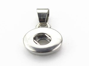 50pcslot Silver round snap button necklace dangle charms Diy snaps jewelry accessories necklace pendant accessory 12mm 18mm2127076