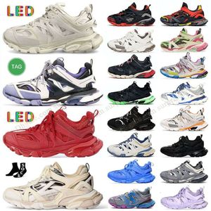 Tasarımcı Moda Scarpe Track 3 3.0 Led Hafif Ayakkabı Erkek Kadınlar Paris Triple S Siyah Beyaz Dantel Yukarı Eğitmenler Tess.S. Gomma deri eğitmeni naylon basılı platform spor ayakkabı