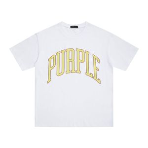 2024 Summer Womens Mens T Shirts C3 Fashion Brand Purple Letter Print undertröja Löst Löst kortärmad T-shirt för män Kvinnor CSD2403068